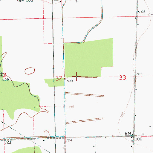Topographic Map of Pickell Lake Dam, MS