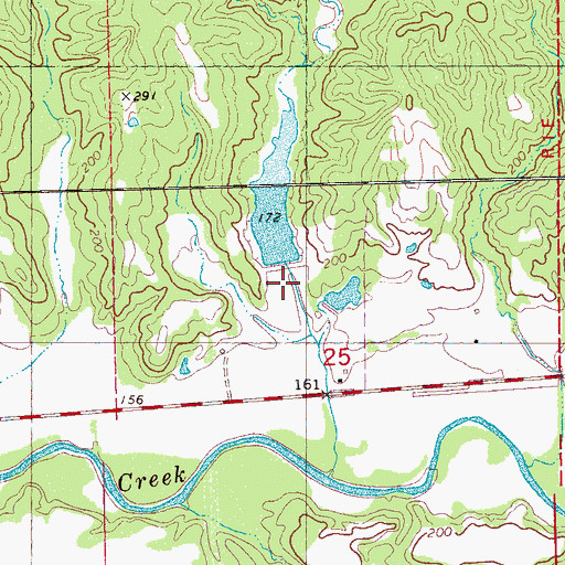 Topographic Map of Mississippi No Name 24 Dam, MS