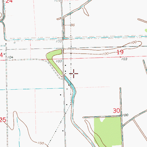 Topographic Map of D E C Farms Pond Dam, MS