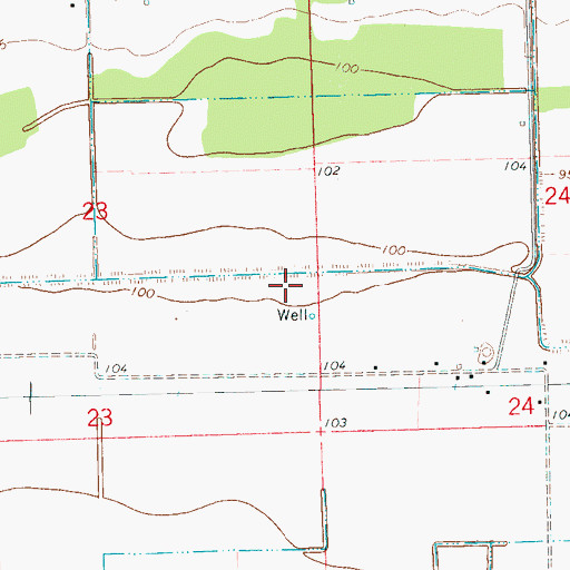 Topographic Map of D E C Farms Pond Dam, MS