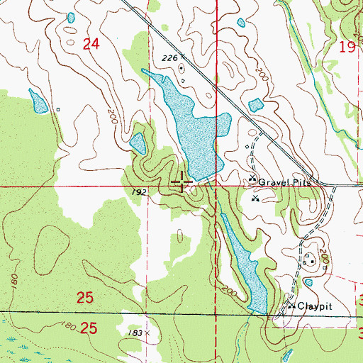 Topographic Map of Eagle Banners Ranch Lake Dam, MS