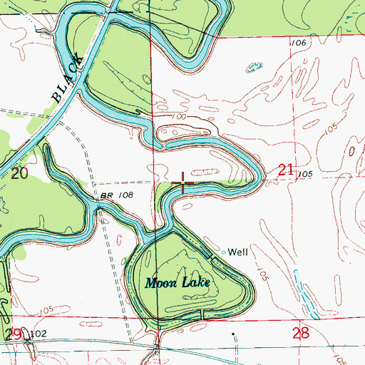 Topographic Map of Bell Catfish Ponds Dam, MS