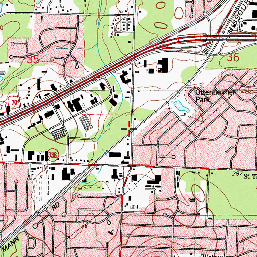 Topographic Map of Cypress Junction, AR