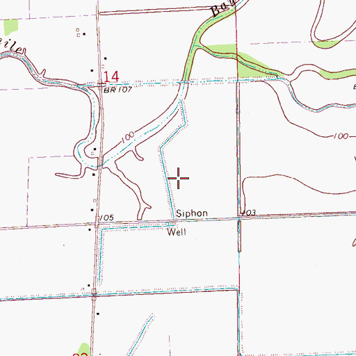 Topographic Map of Dave Jones Catfish Ponds Dam, MS