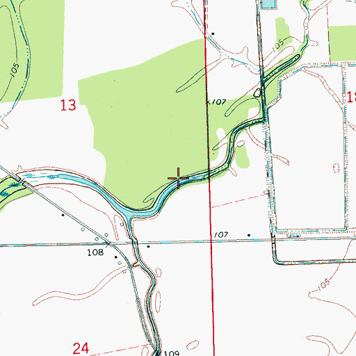 Topographic Map of Albert Prevost Pond Dam, MS