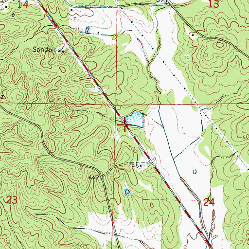 Topographic Map of Clark Pond Dam, MS
