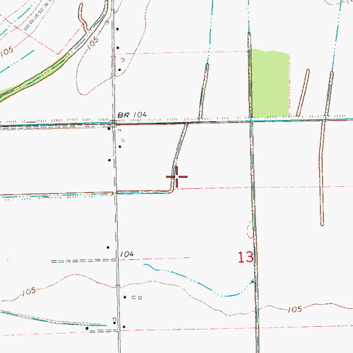 Topographic Map of Mortimer Lake Dam, MS