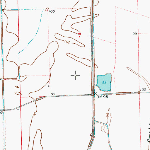 Topographic Map of Pickell Lake Dam, MS