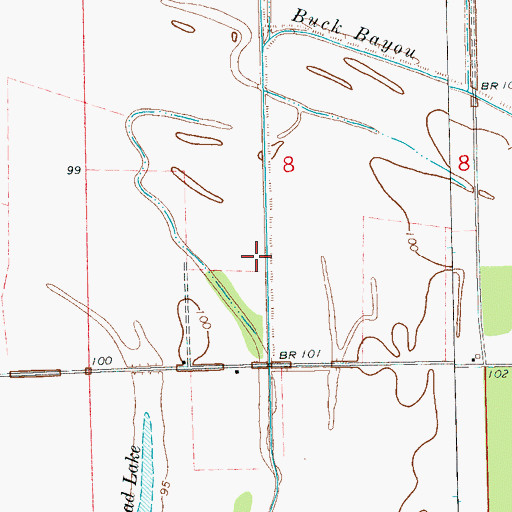 Topographic Map of O J Turner Third Lake Dam, MS