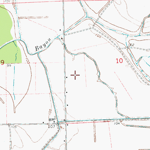 Topographic Map of Pickell Lake Dam, MS