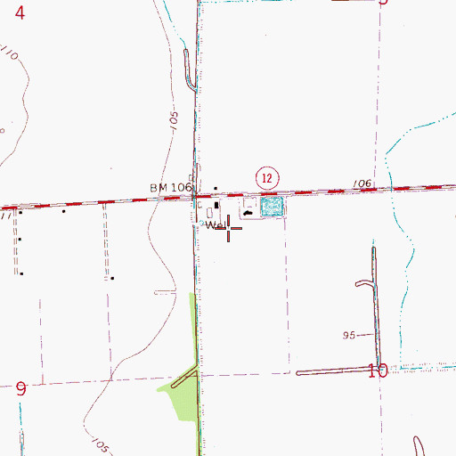 Topographic Map of Bucker Catfish Ponds Dam, MS