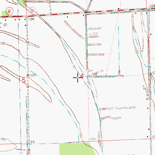 Topographic Map of S L Reed Lake Dam, MS