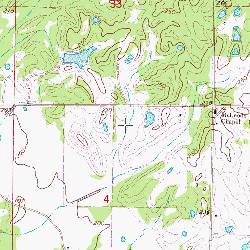 Topographic Map of Varner Lake Dam, MS