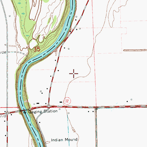 Topographic Map of Martin Hawkins Pond Dam, MS