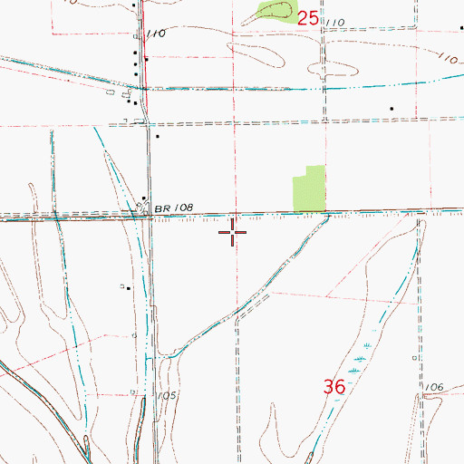 Topographic Map of Mrs S O Tharp Lake Dam, MS