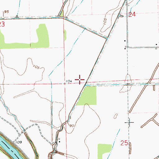 Topographic Map of H D Tharp Pond Dam, MS