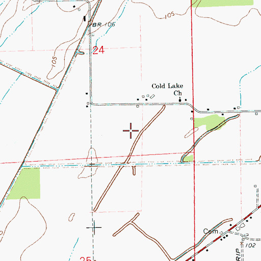 Topographic Map of R B Hoke Lake Dam, MS