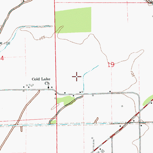 Topographic Map of Tisdale Lake Dam, MS