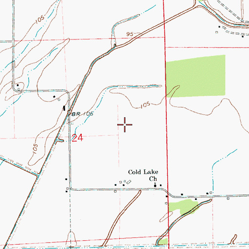 Topographic Map of R L Hoke Lake Dam, MS