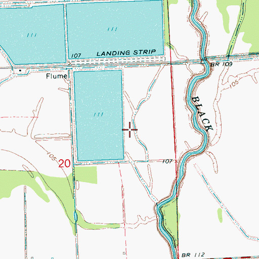 Topographic Map of Farm Fresh Catfish Ponds Dam, MS