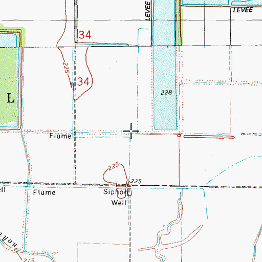 Topographic Map of Ditch B, AR