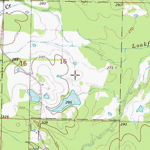 Topographic Map of Triplett Lake Dam, MS