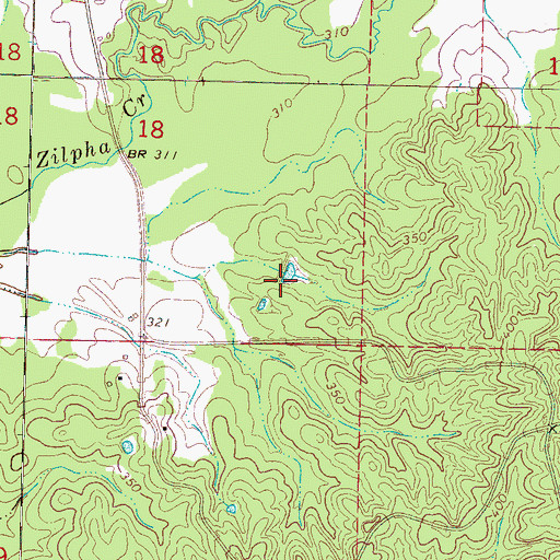 Topographic Map of Wade Lake Dam, MS