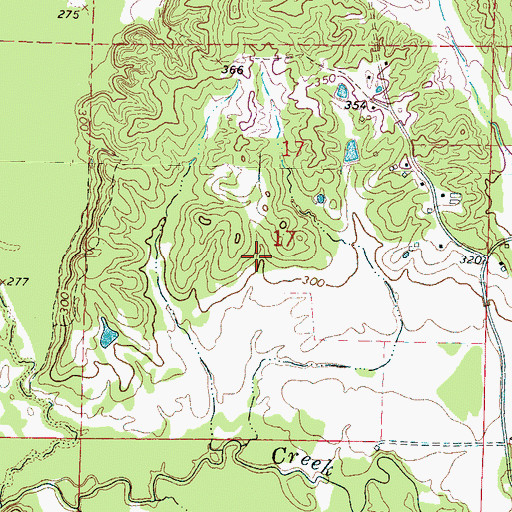 Topographic Map of Dan Oak Dam, MS