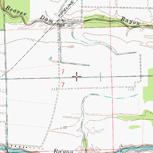 Topographic Map of Clark Pond Dam, MS