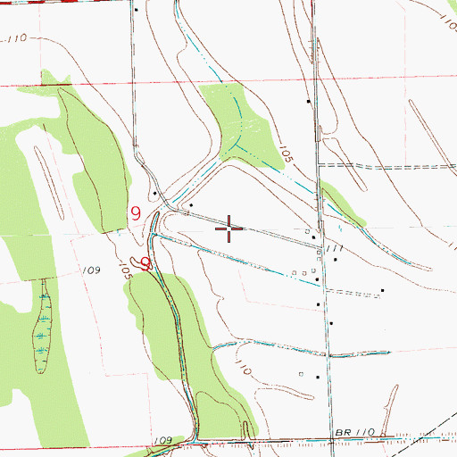 Topographic Map of Crawford Brothers Pond Dam, MS