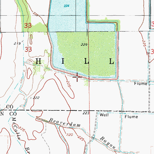 Topographic Map of Ditch D, AR
