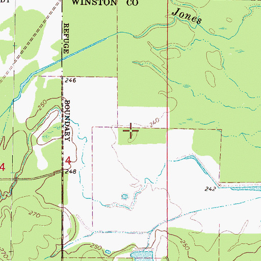 Topographic Map of Hamil Lake Dam, MS