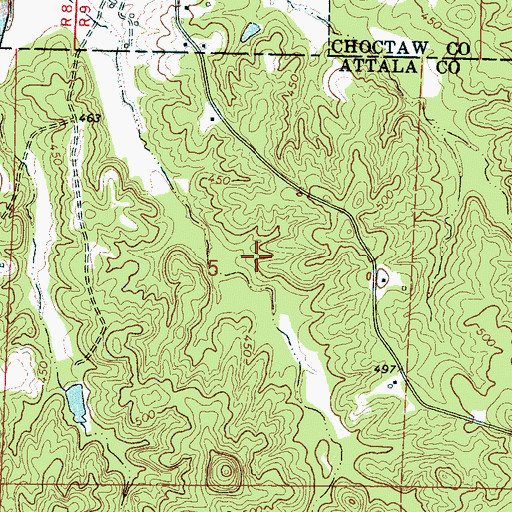 Topographic Map of School Lake Dam, MS