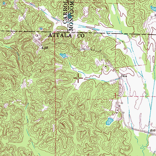Topographic Map of Mississippi No Name 1 Dam, MS