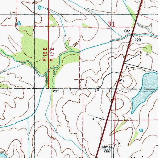 Topographic Map of Ming Lake Dam, MS