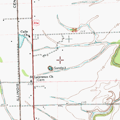 Topographic Map of Duke Lake Dam, MS