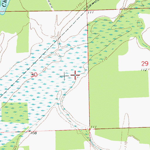 Topographic Map of Duthu Lake Dam, MS