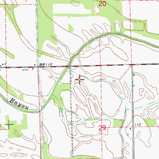 Topographic Map of Aqua Farms Dam, MS