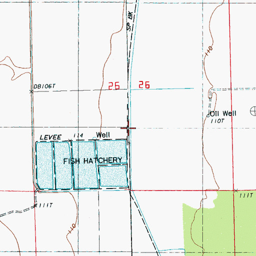 Topographic Map of T W Aust Ponds, MS