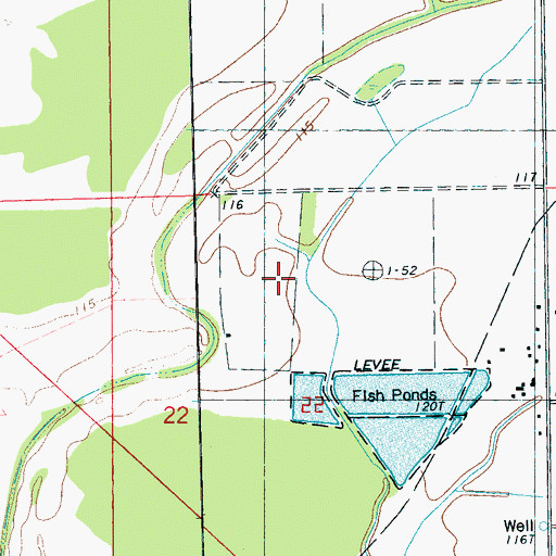 Topographic Map of King Lake Dam, MS