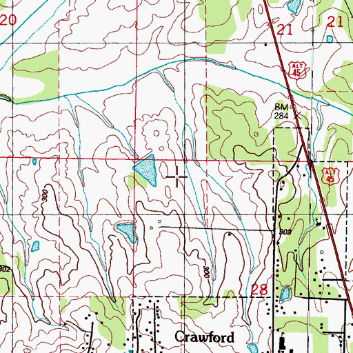 Topographic Map of Baysenburgs Lake Dam, MS