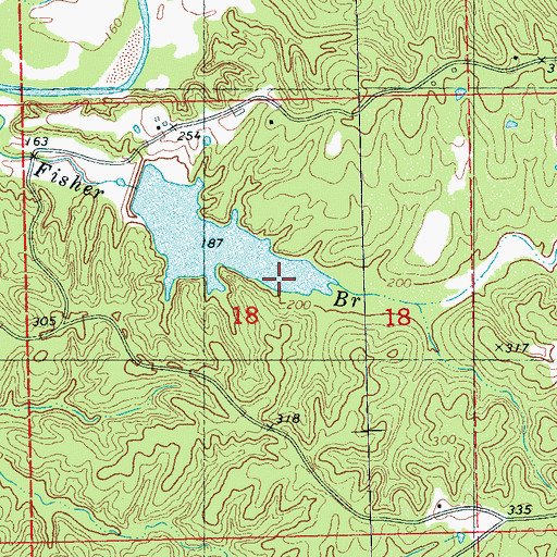 Topographic Map of Abiaca Watershed Y-34-1 Dam, MS
