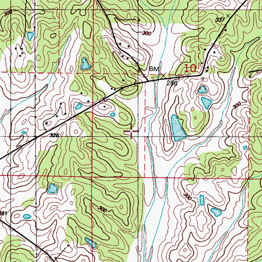 Topographic Map of Atkinson Lake Dam, MS