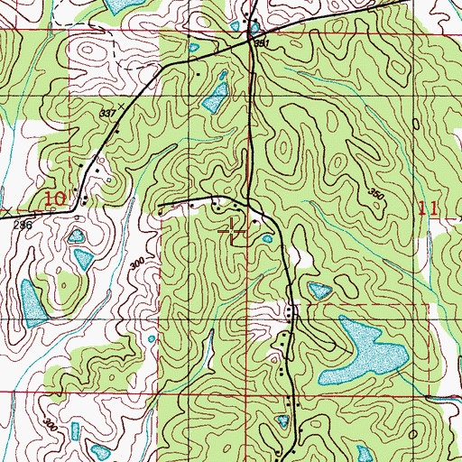 Topographic Map of Parish Lake Dam, MS