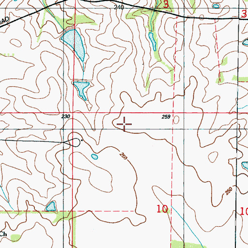 Topographic Map of Hardy Lake Dam, MS
