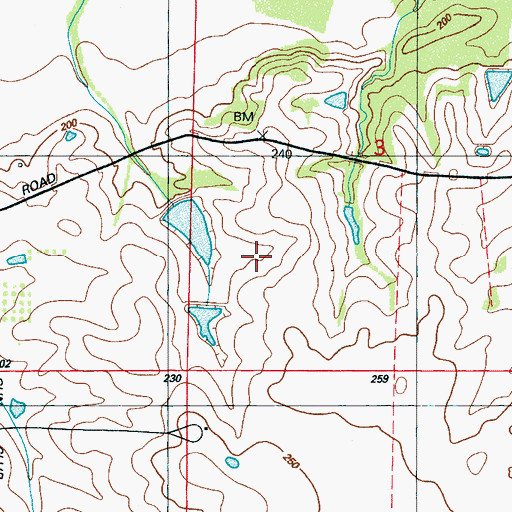 Topographic Map of Hardy Lake Dam, MS