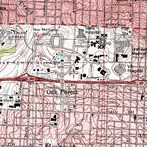 Topographic Map of Winder Field, AR