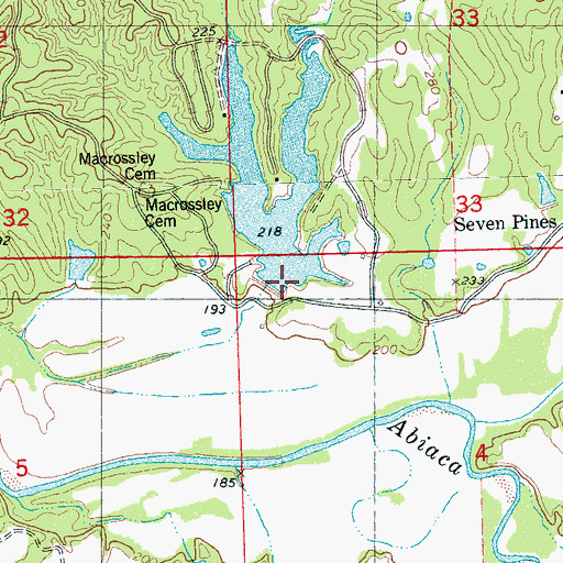 Topographic Map of Stanton Brothers Lake Dam, MS