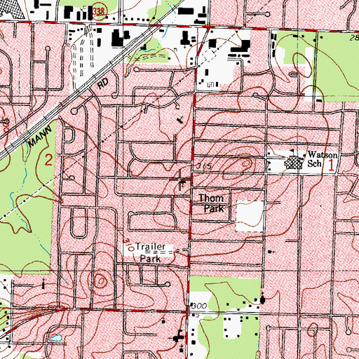 Topographic Map of Woodhaven Missionary Baptist Church, AR