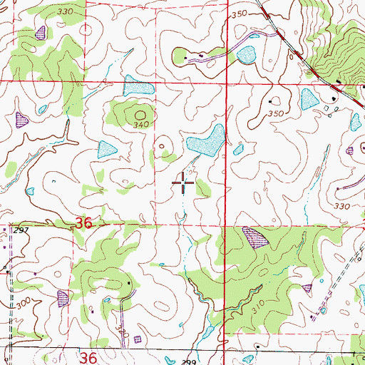 Topographic Map of Page Lake Dam, MS